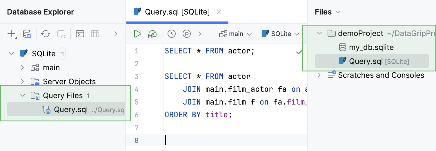 Open a query console Open a query console