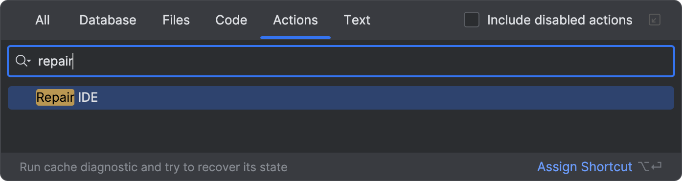 Repair IDE | DataGrip Documentation