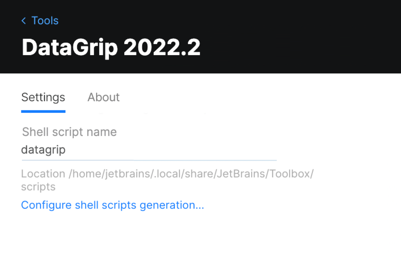 Toolbox App DataGrip Settings Toolbox App DataGrip Settings