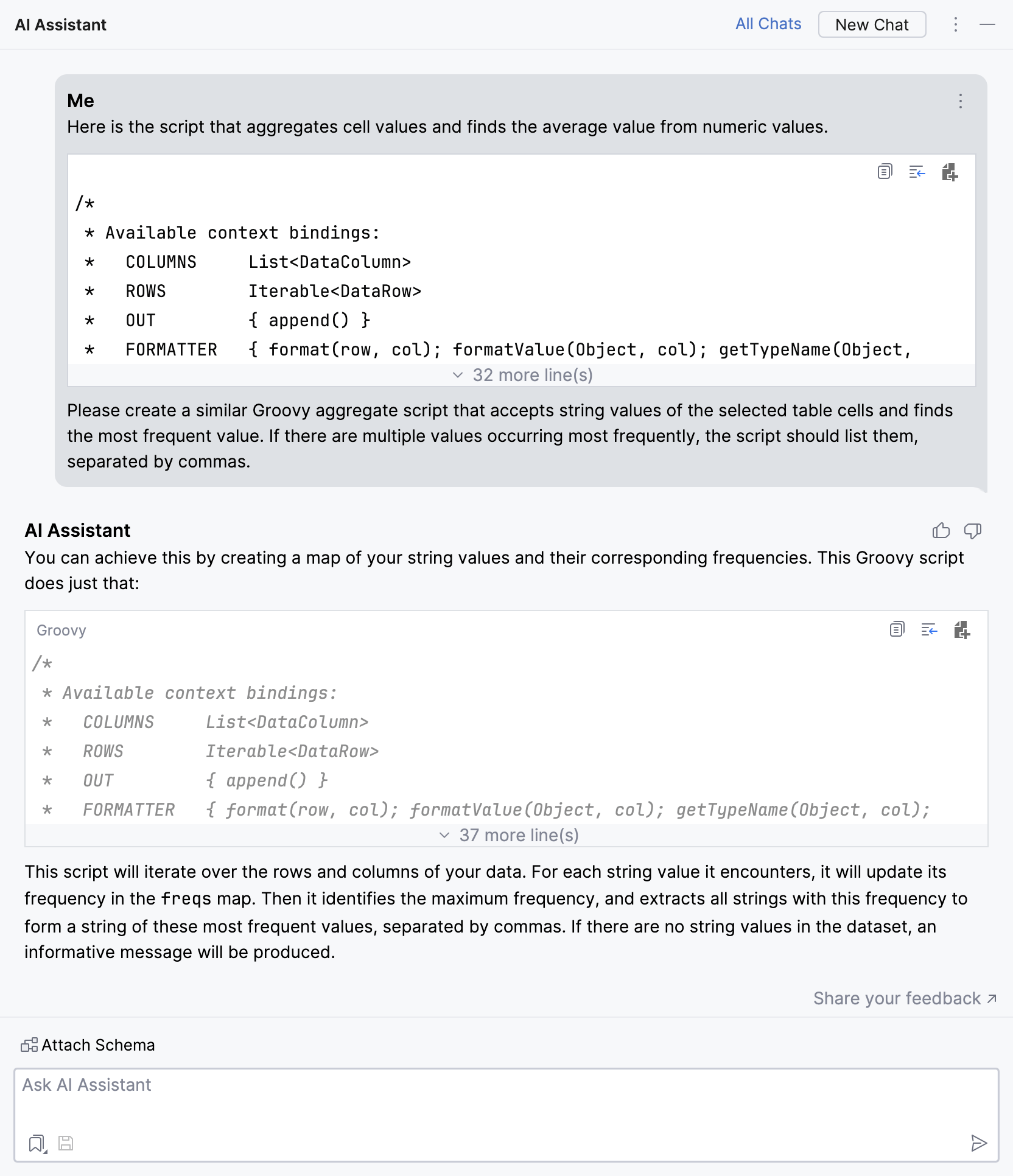 Data aggregator and extractor script creation