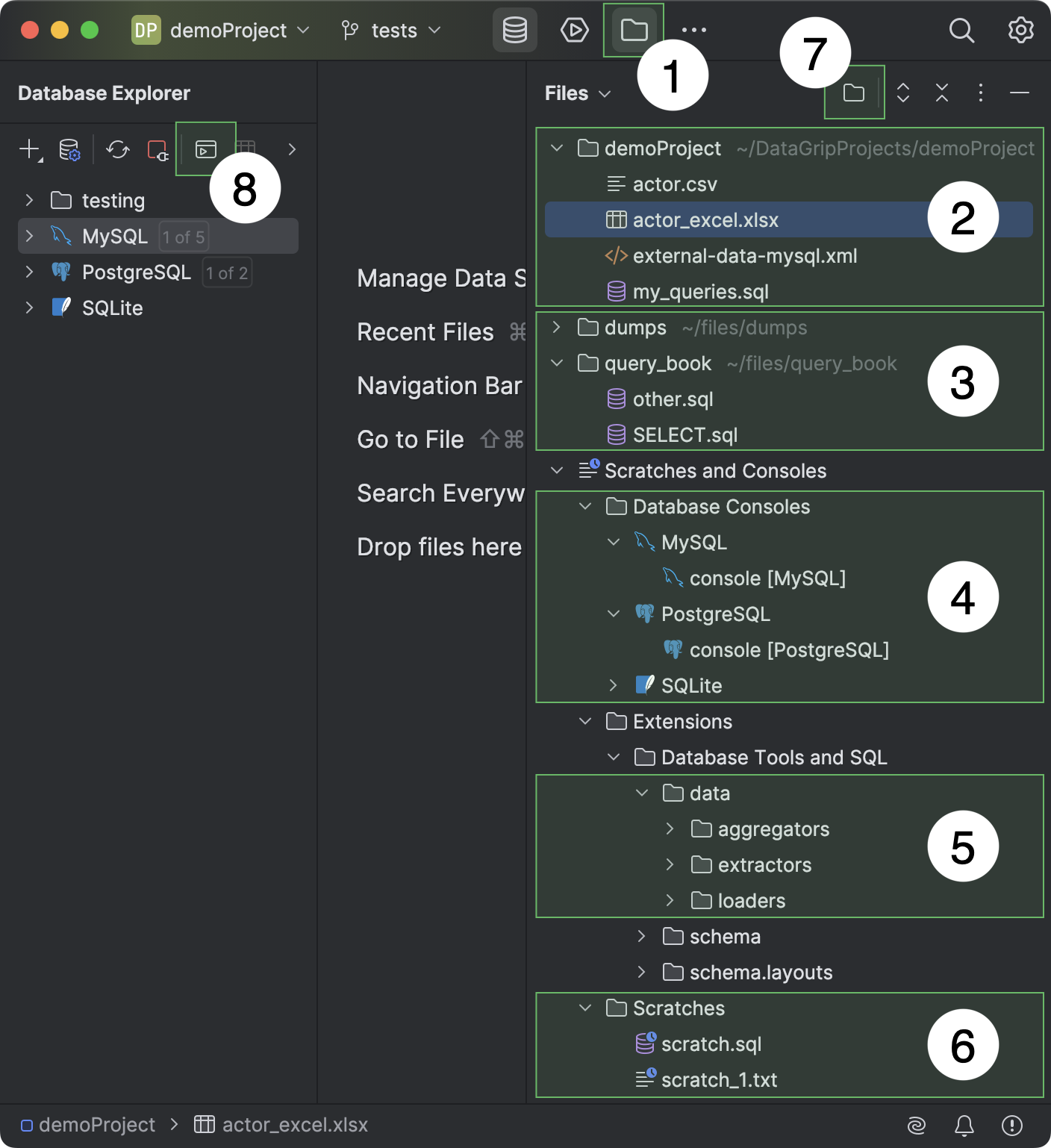 Files tool window | DataGrip Documentation