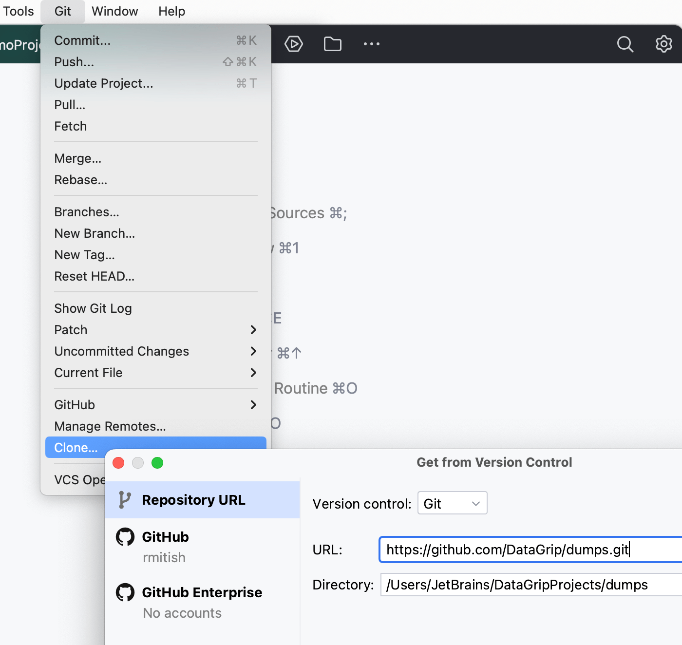 Clone a GitHub repository Clone a GitHub repository