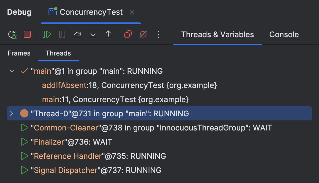 Tutorial: Detect concurrency issues | IntelliJ IDEA Documentation