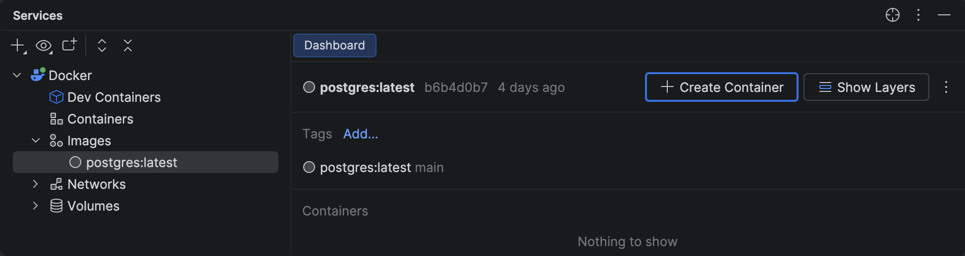 Run a database in a Docker container | IntelliJ IDEA Documentation