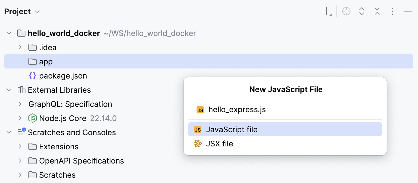 Create a JavaScript file
