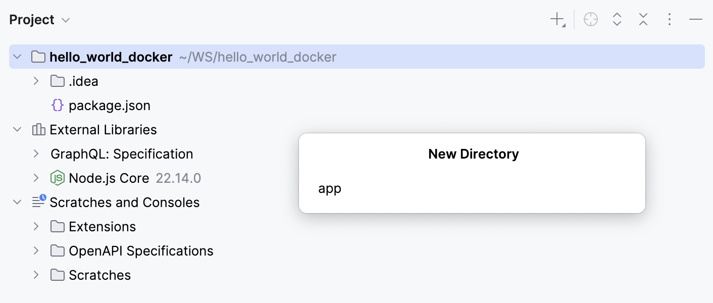Create an application folder