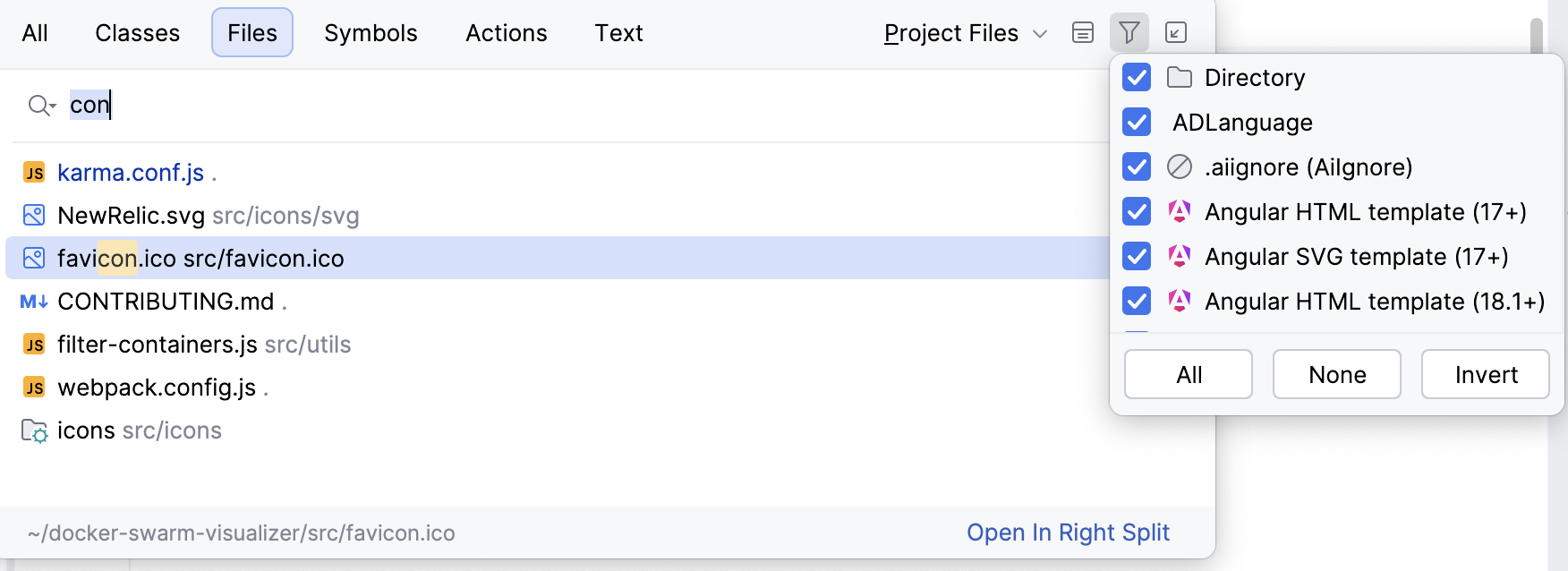 Exclude files from search Exclude files from search