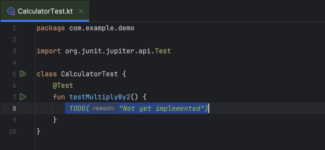 Helper Method Kotlin Tutorial: Test-driven development with Kotlin | IntelliJ IDEA Documentation
