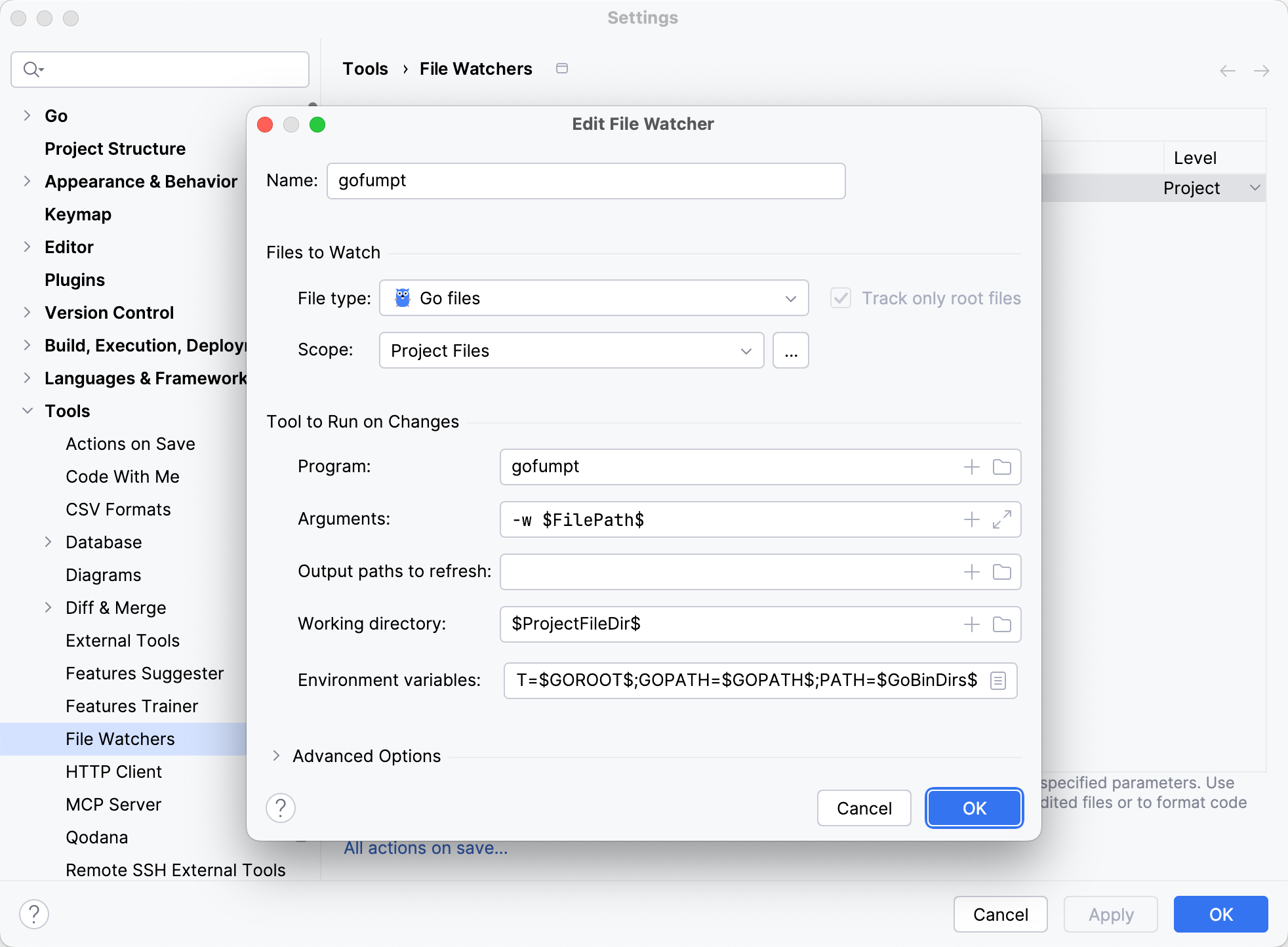 Configure gofumpt as a File Watcher Configure gofumpt as a File Watcher