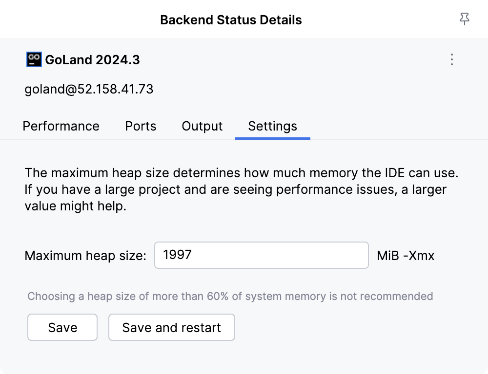 the Settings tab the Settings tab
