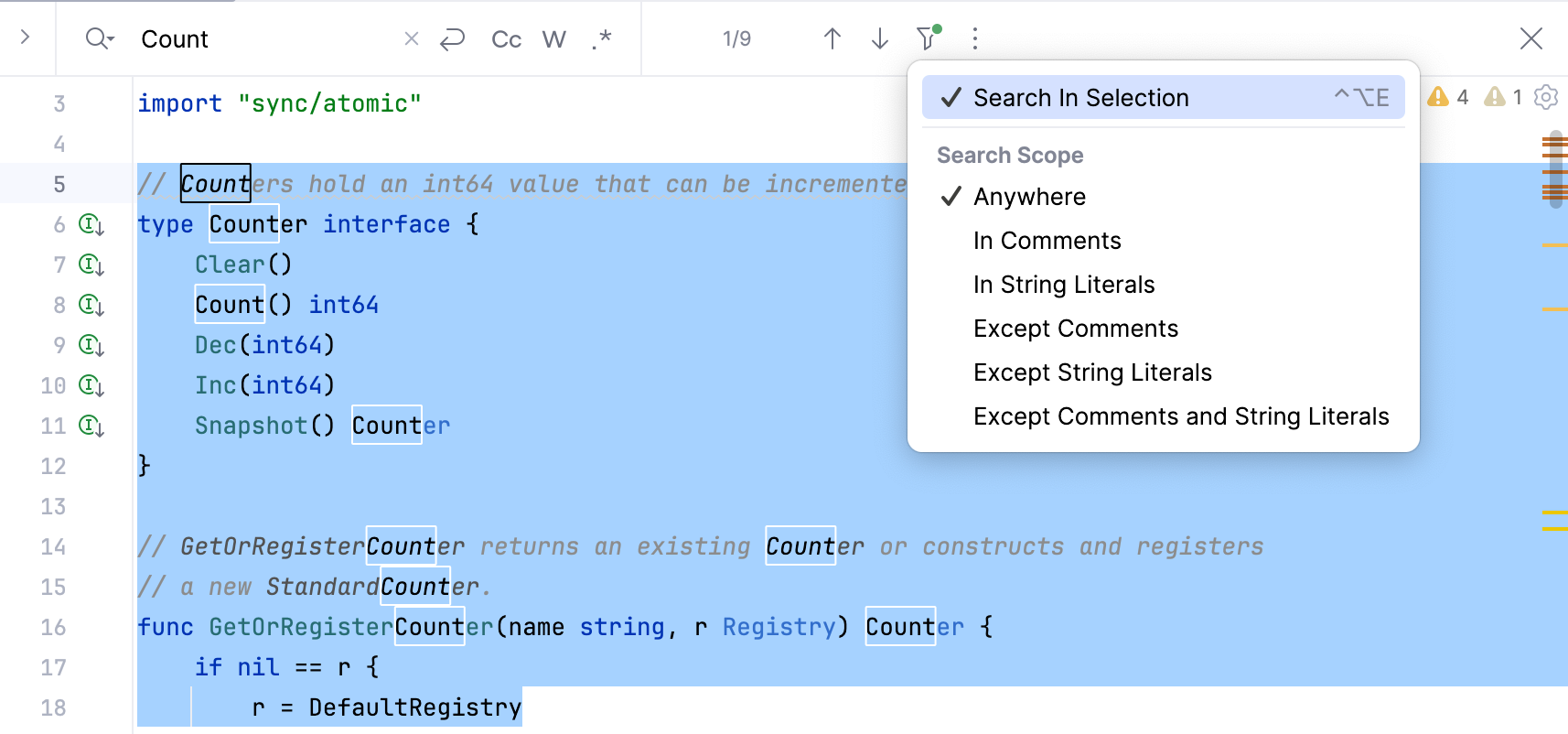 find_in_selection find_in_selection