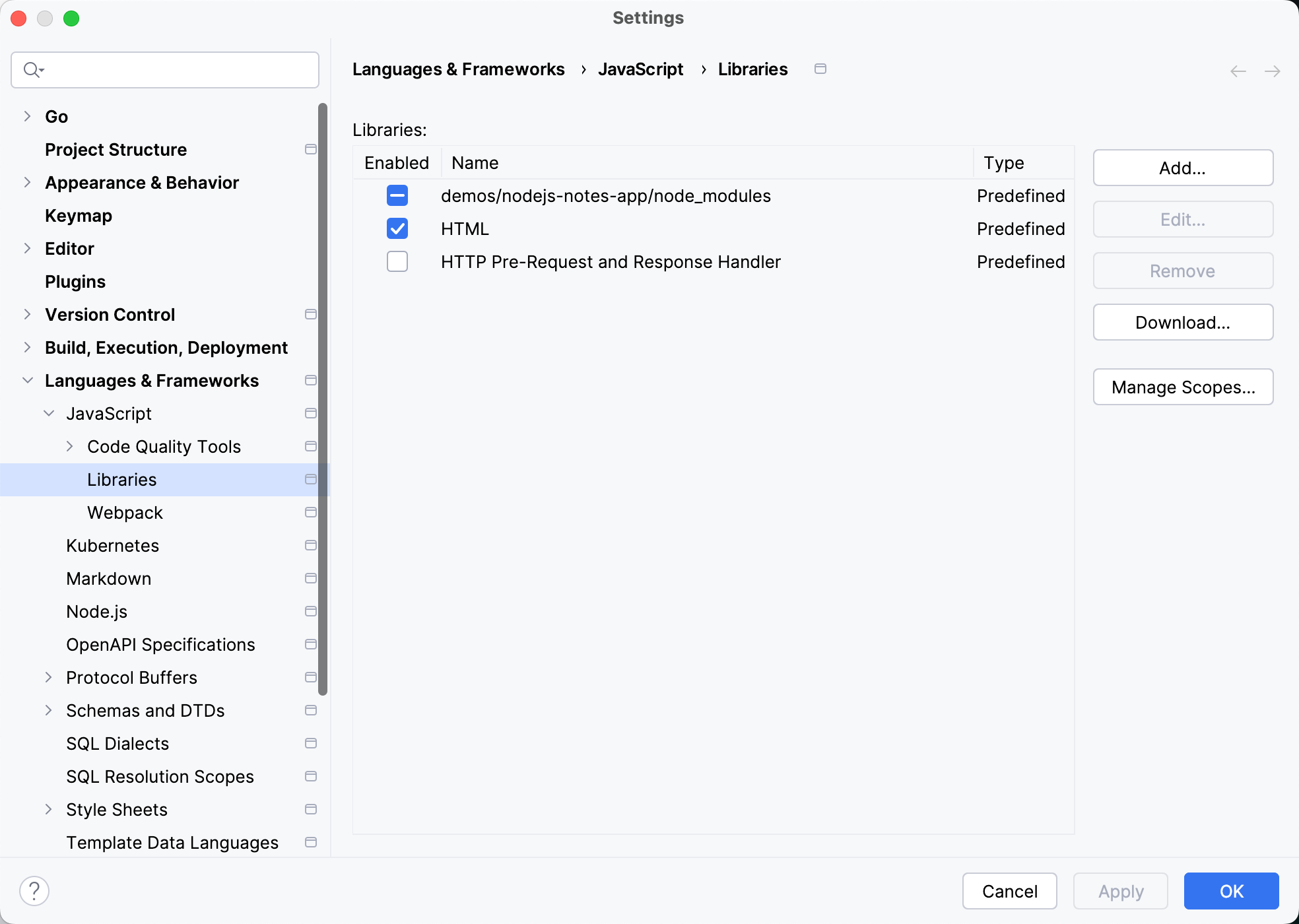 Configuring node_modules library