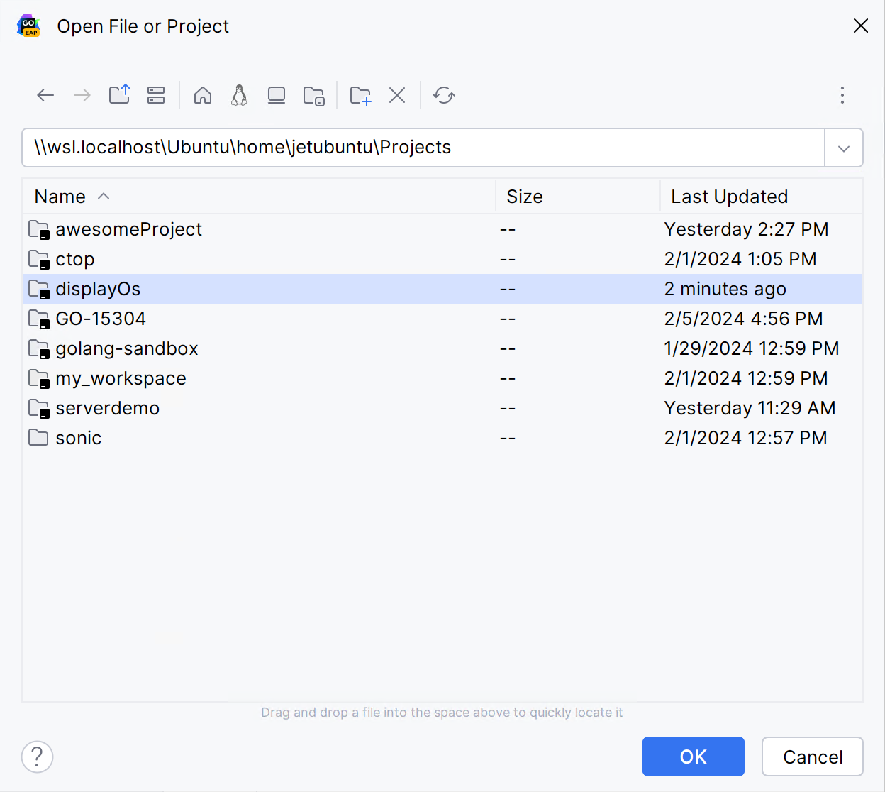 open existing project in wsl open existing project in wsl