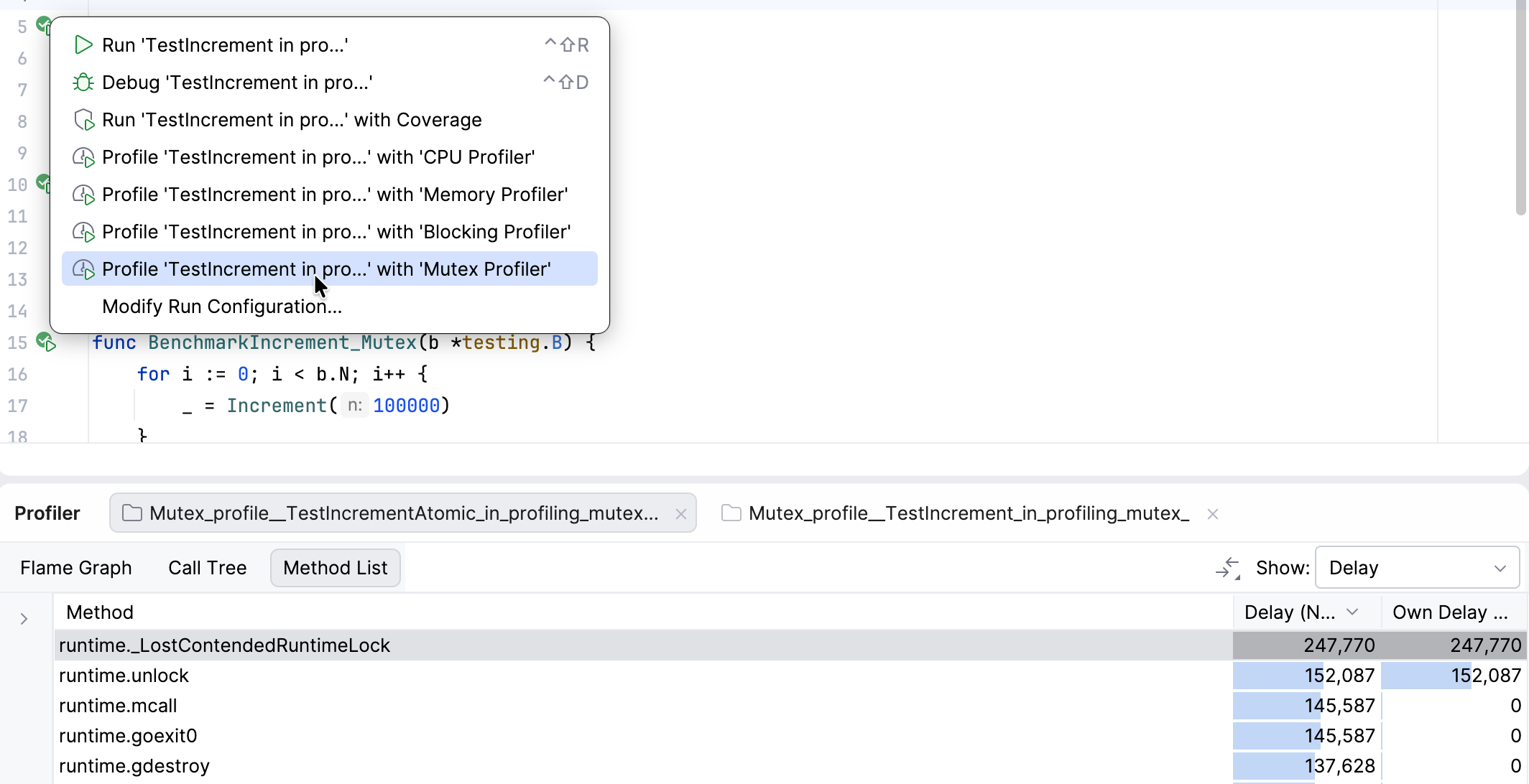 Profile with Mutex Profiler