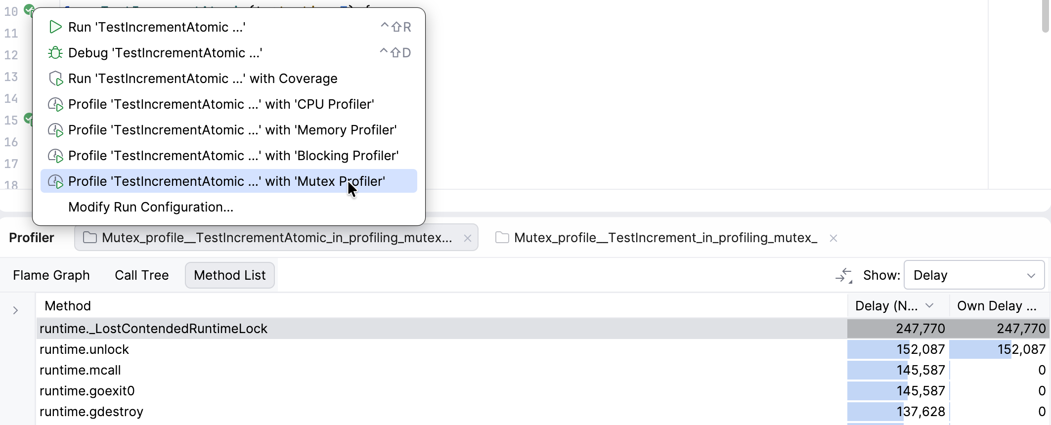 rerun the mutex profiler