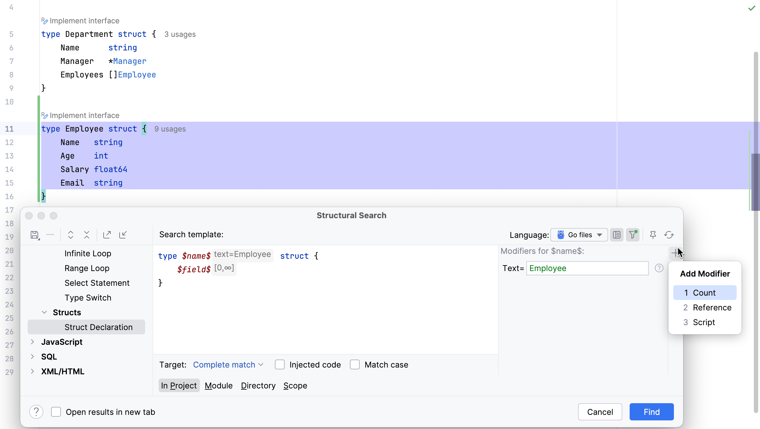 Variable with Text filter applied