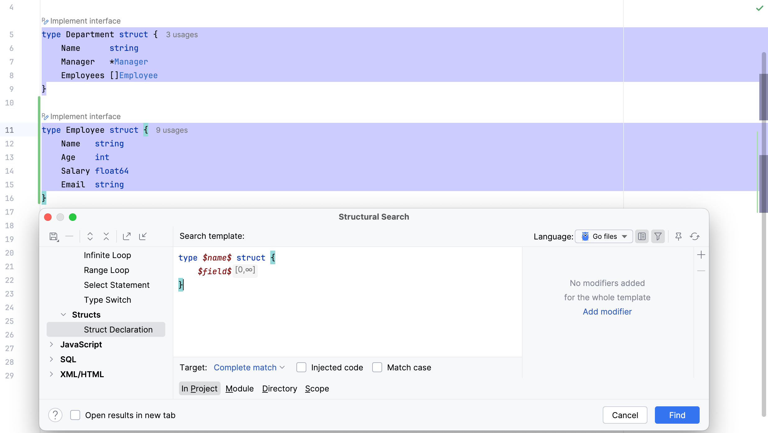 Variable without filters