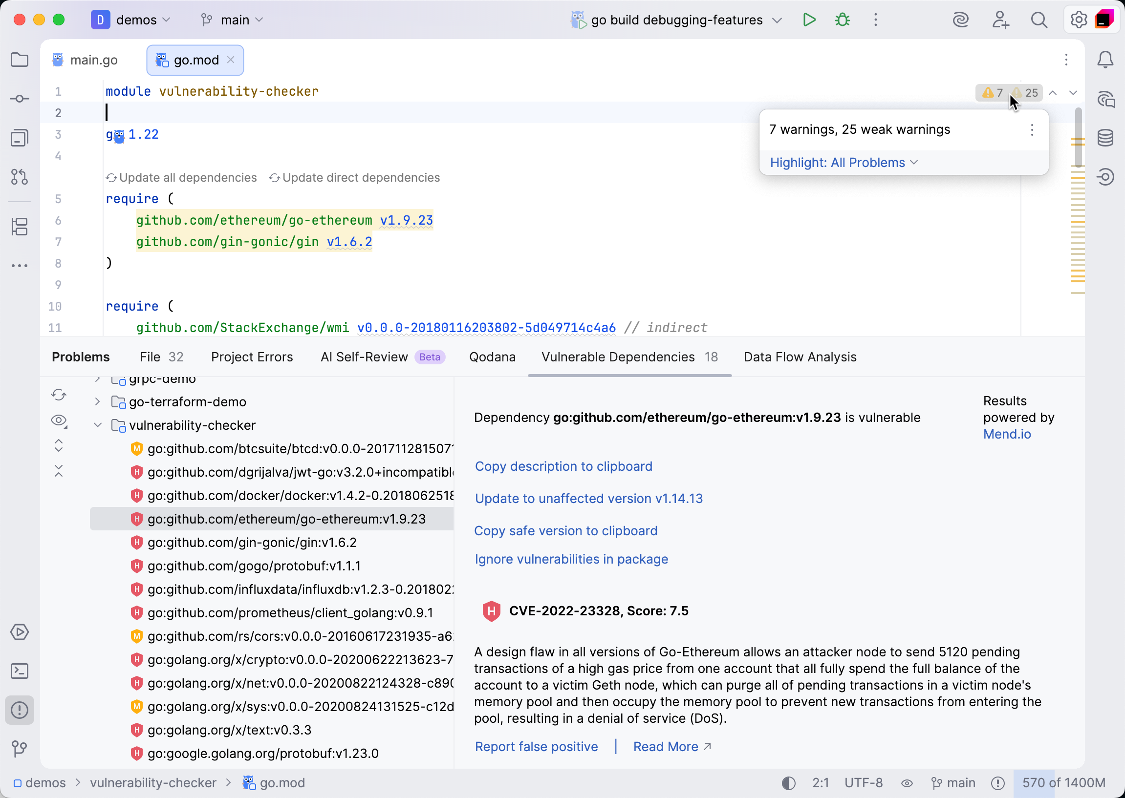 Vulnerable Dependencies