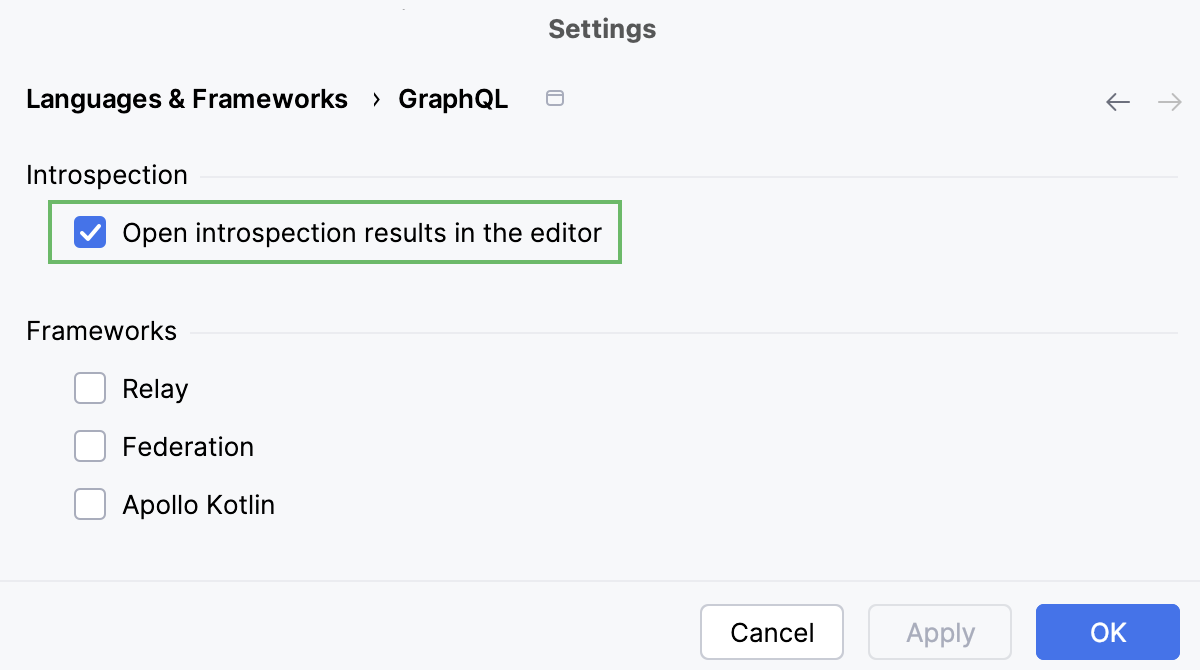 Suppress opening an intorspection wuery in the editor