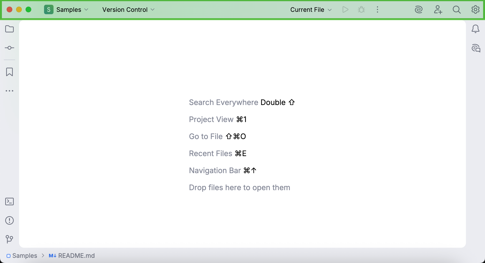Icons in the main toolbar Icons in the main toolbar