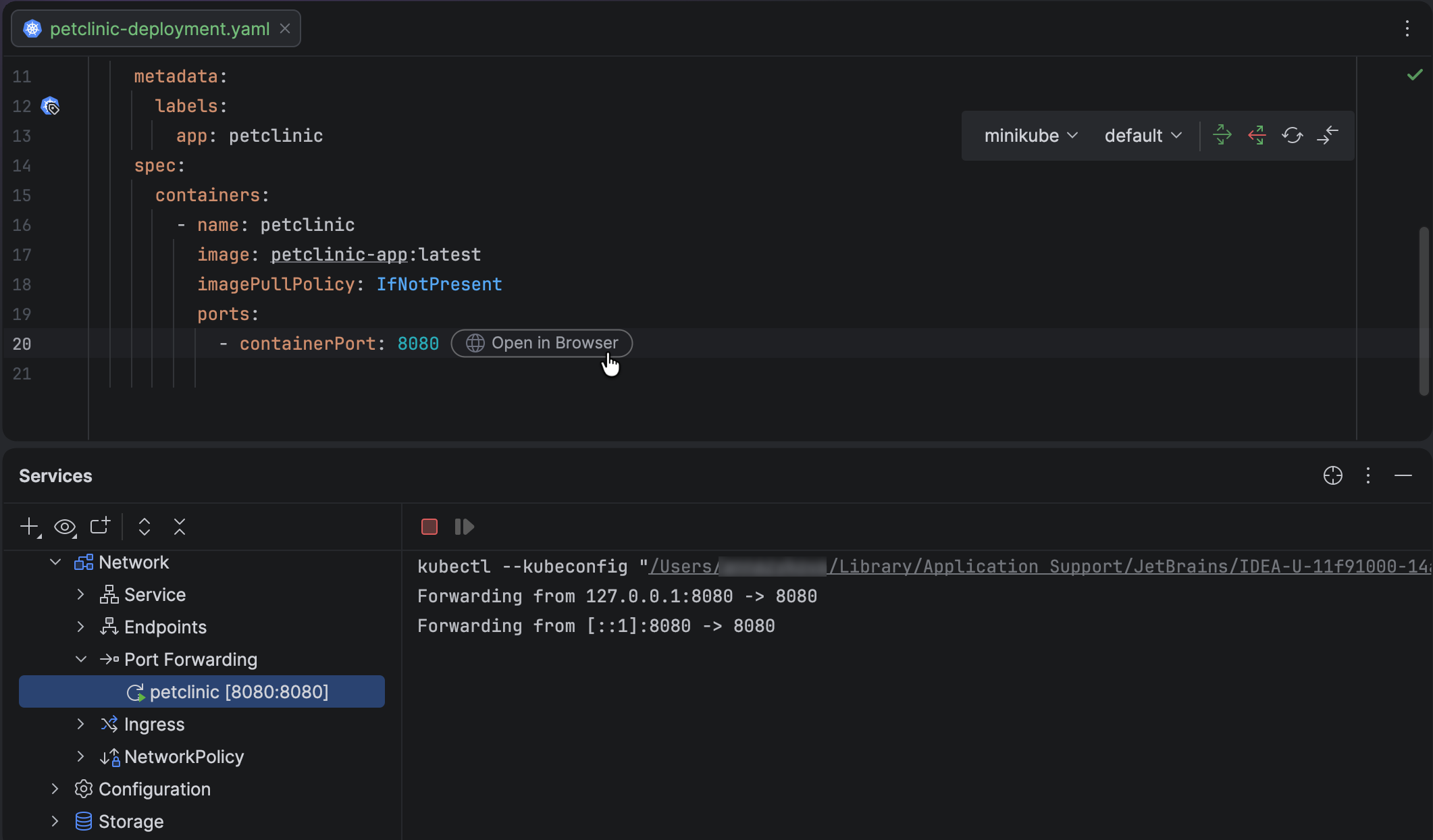 Tutorial: deploy your application to a minikube cluster | IntelliJ IDEA ...