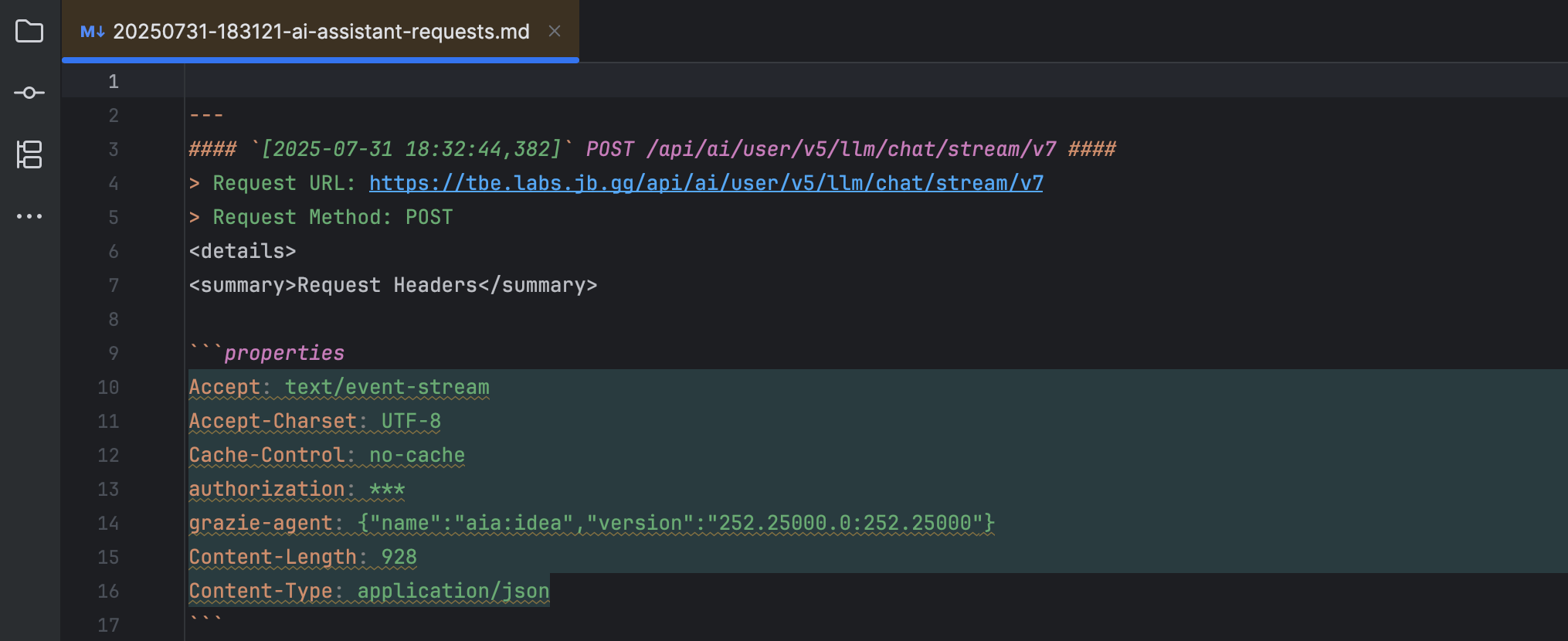 Data handling | AI Assistant Documentation
