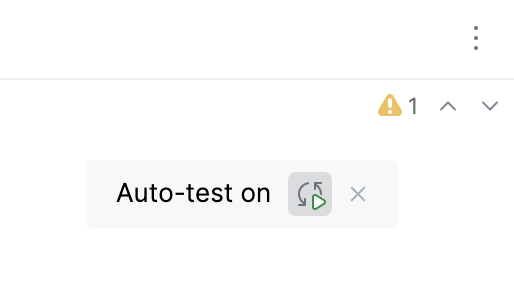 Auto-test popup in editor