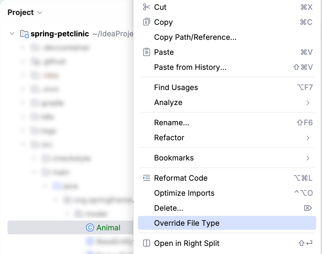 Marking a file as a plain text file