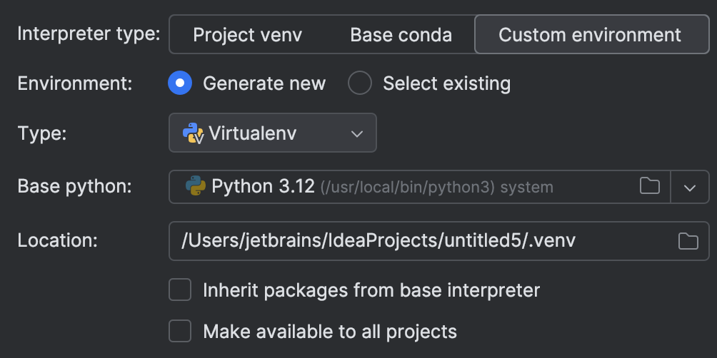 Create a Python project | IntelliJ IDEA Documentation