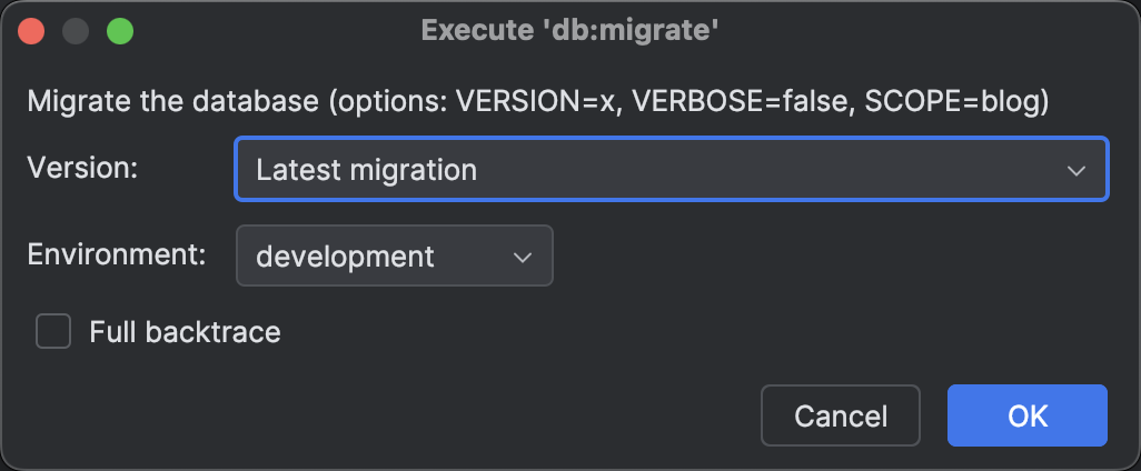 Run Rake tasks | RubyMine Documentation