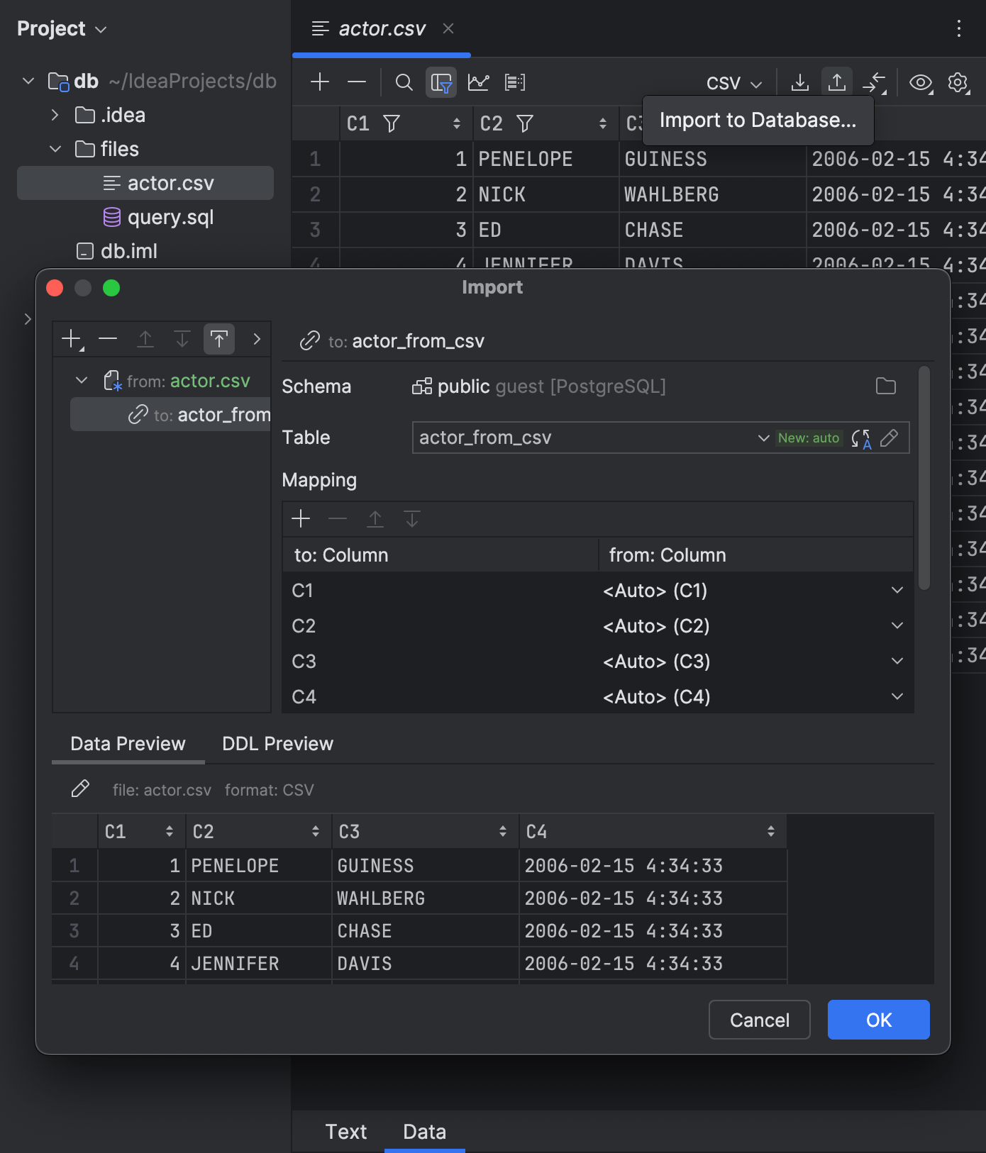 以表格形式编辑 DSV 文件 | PyCharm 文档