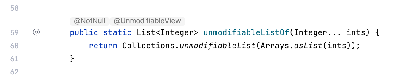 An inlay hint with the inferred annotation An inlay hint with the inferred annotation