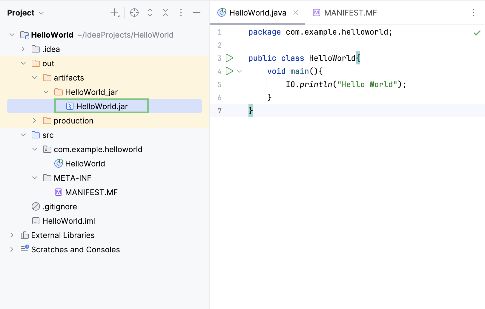 The JAR artifact is built