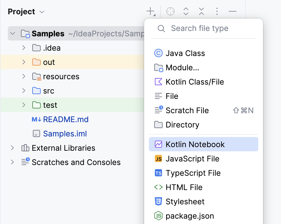Create new Kotlin Notebook