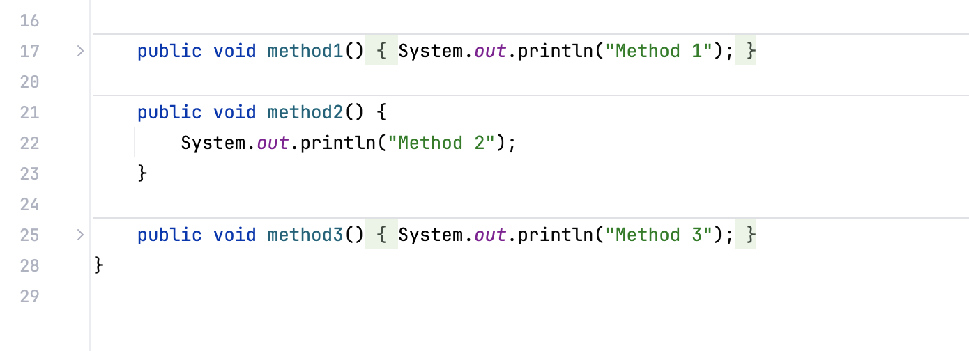 Method Separators in Editor Method Separators in Editor