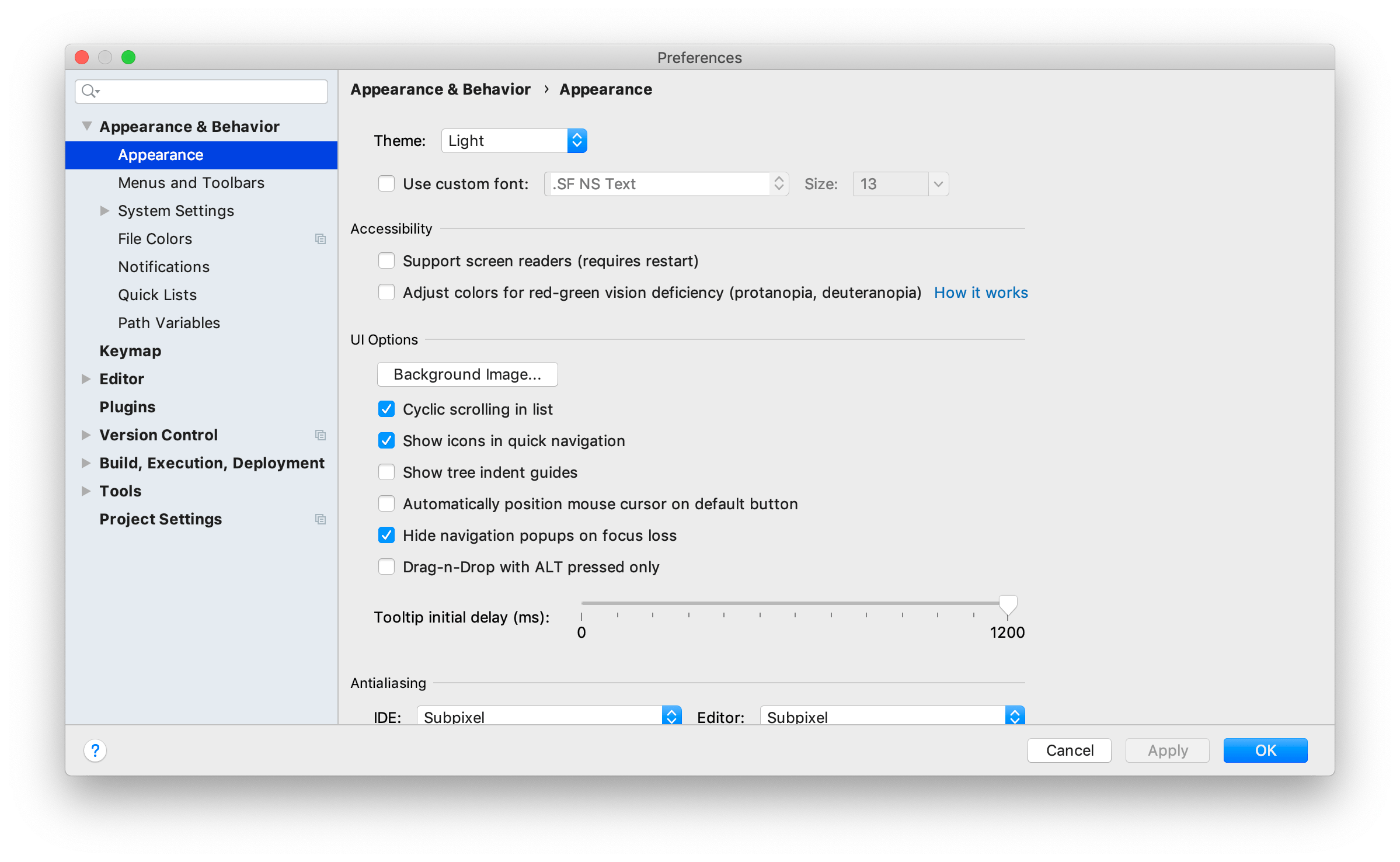 Settings Dialog Settings Dialog