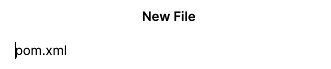 New File dialog