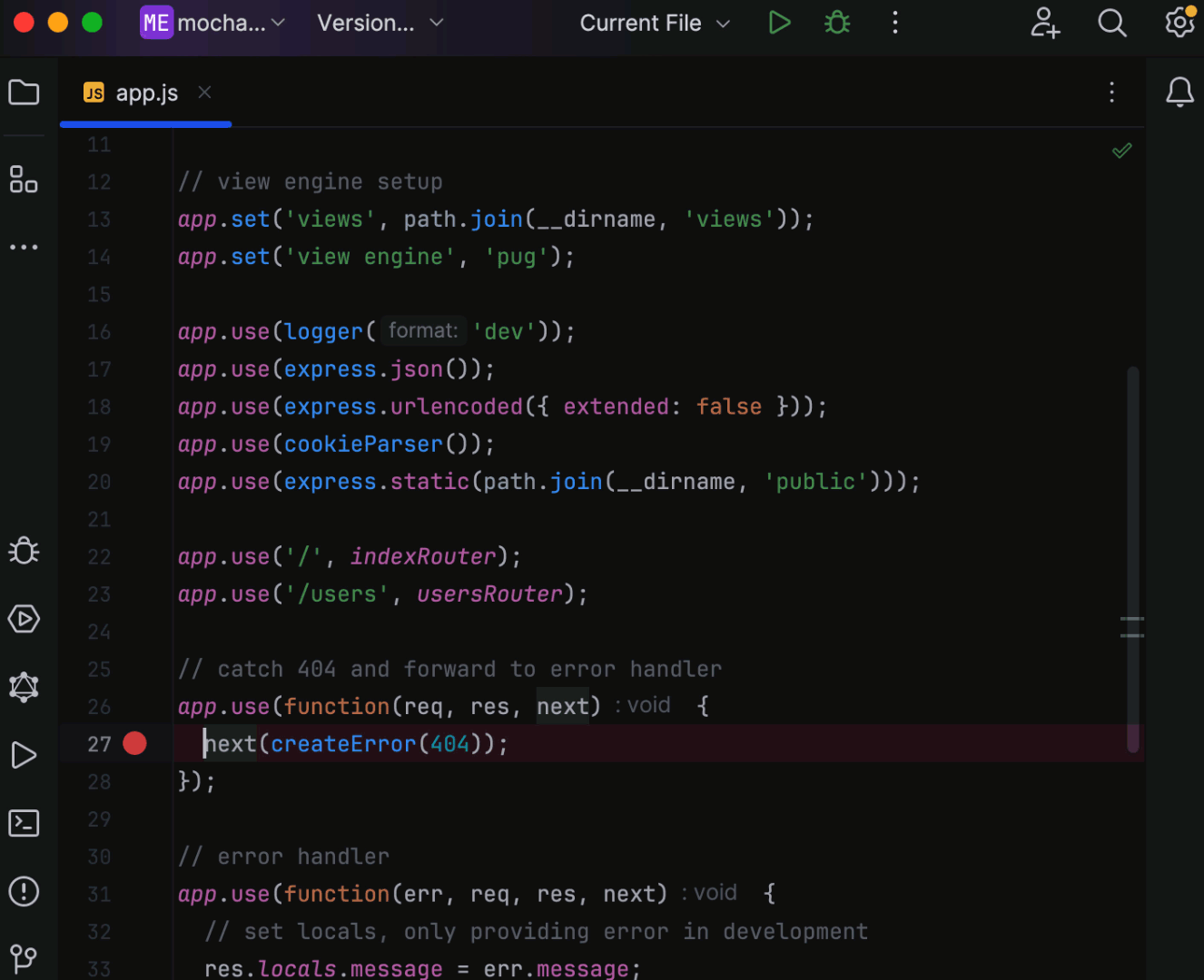 Debugging the server- and the client-side code | CLion Documentation