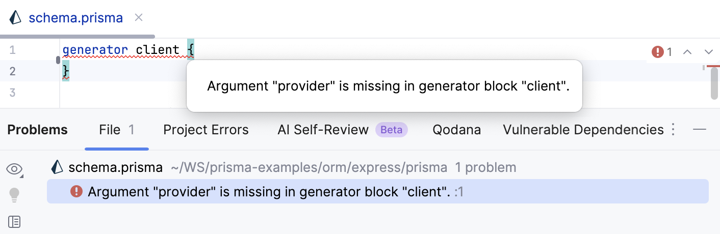Missing mandatory attribute