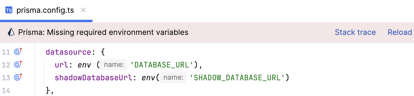 Notification: environment variables are not defined