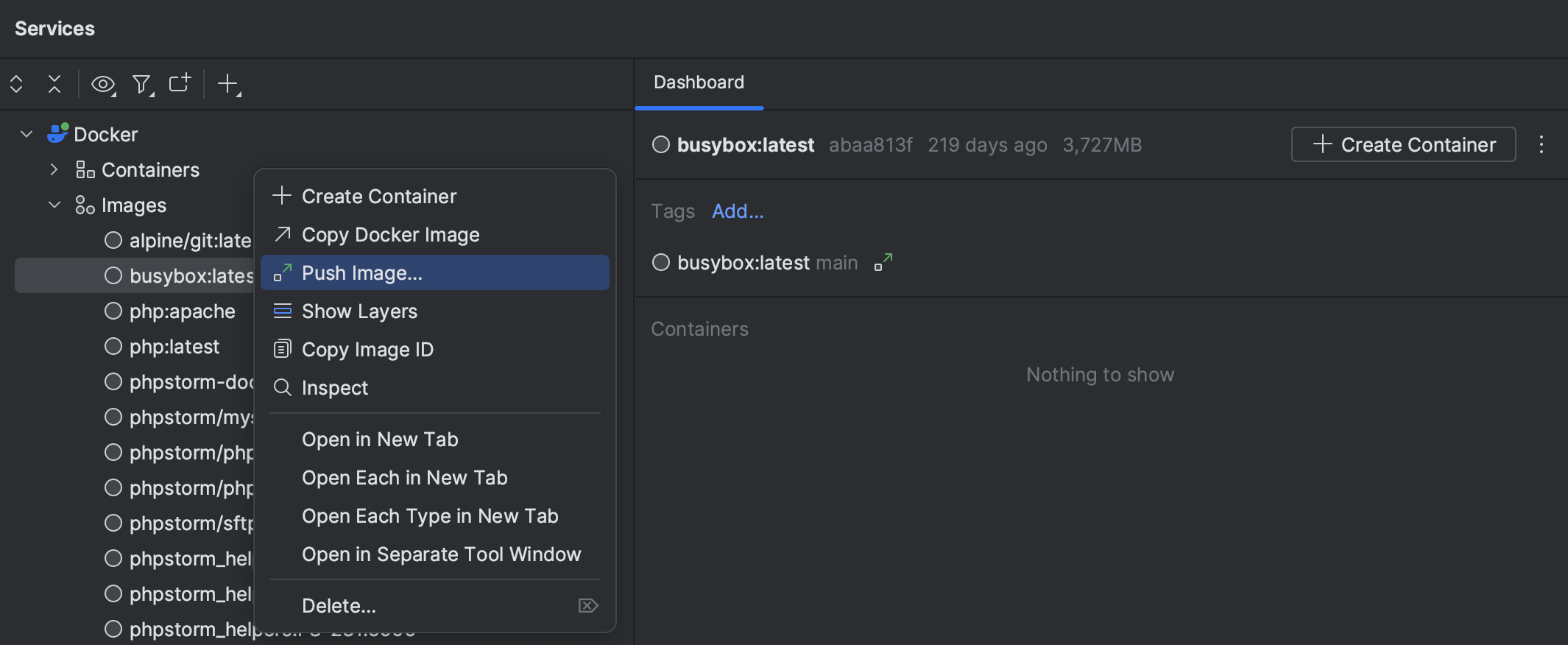 Docker images | PhpStorm Documentation