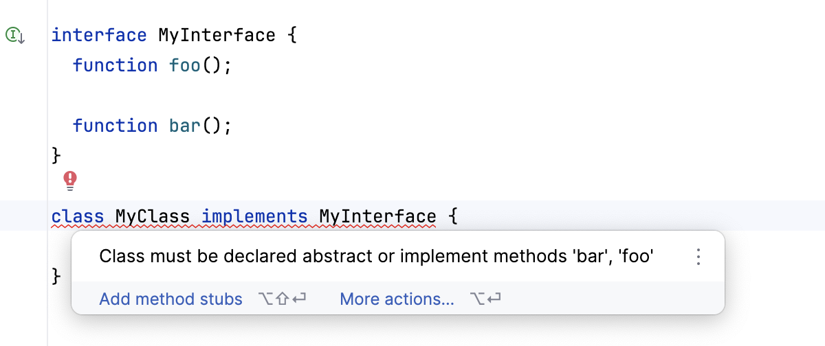 Class hierarchy check in the editor Class hierarchy check in the editor