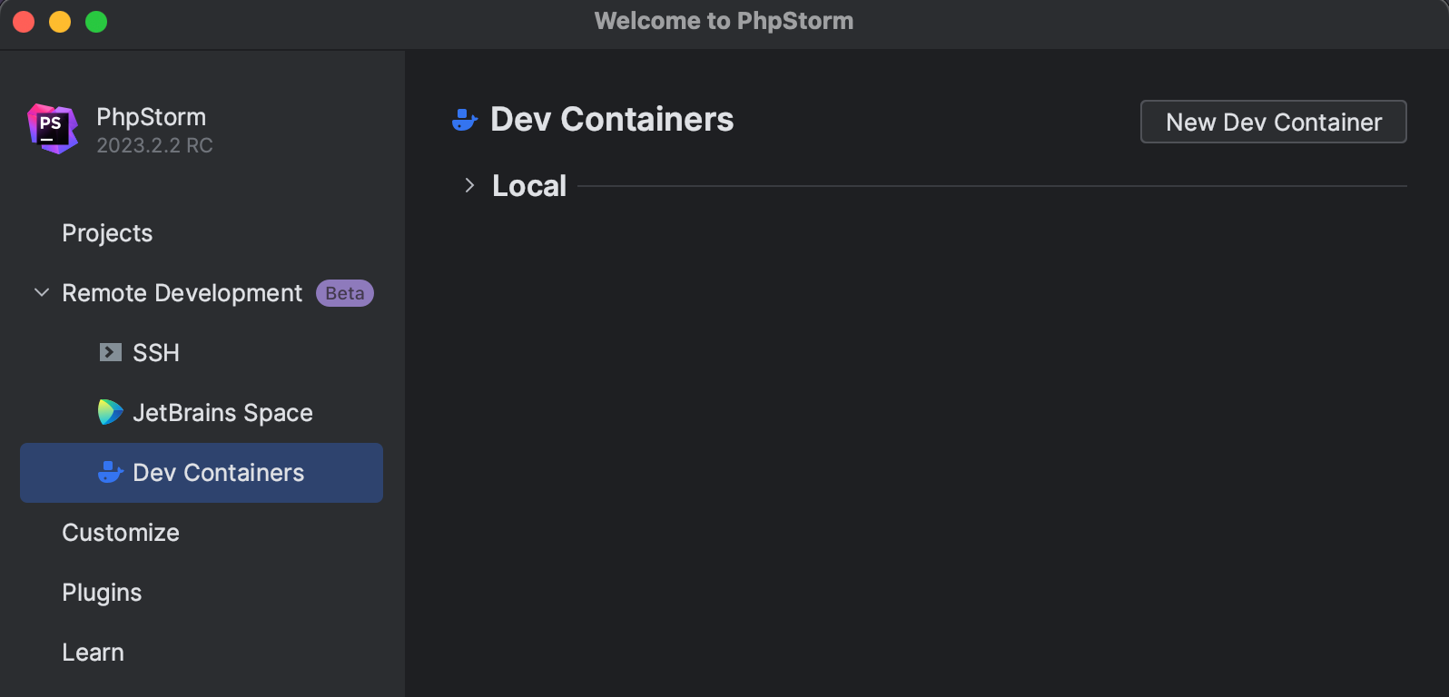 Start Dev Container for a remote project | PhpStorm Documentation