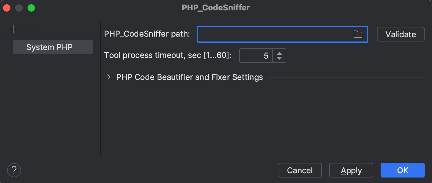 PHP_CodeSniffer | PhpStorm Documentation