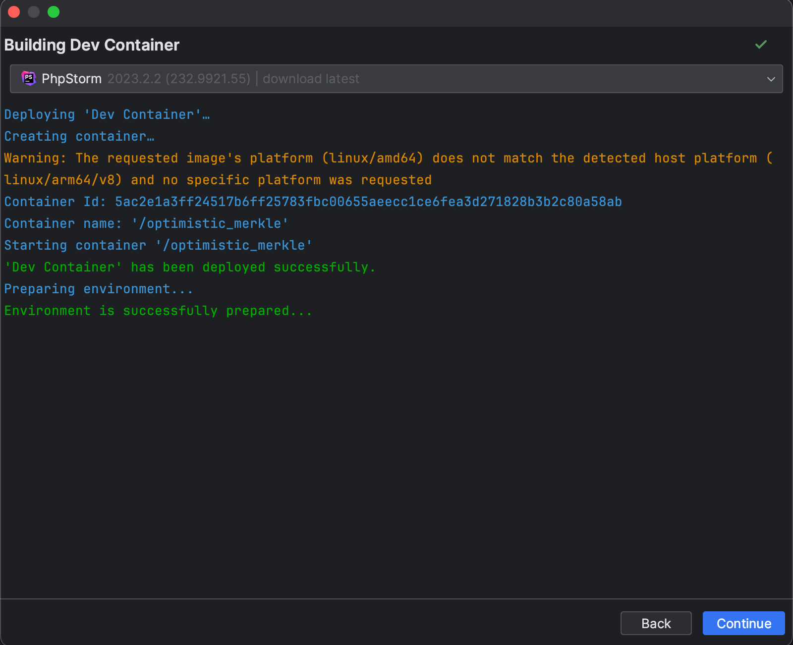 Start Dev Container inside IDE | PhpStorm Documentation