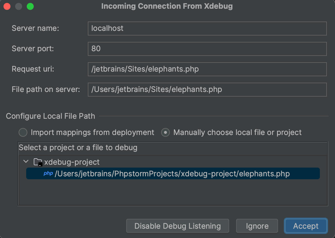 Remote debugging via SSH tunnel | PhpStorm Documentation