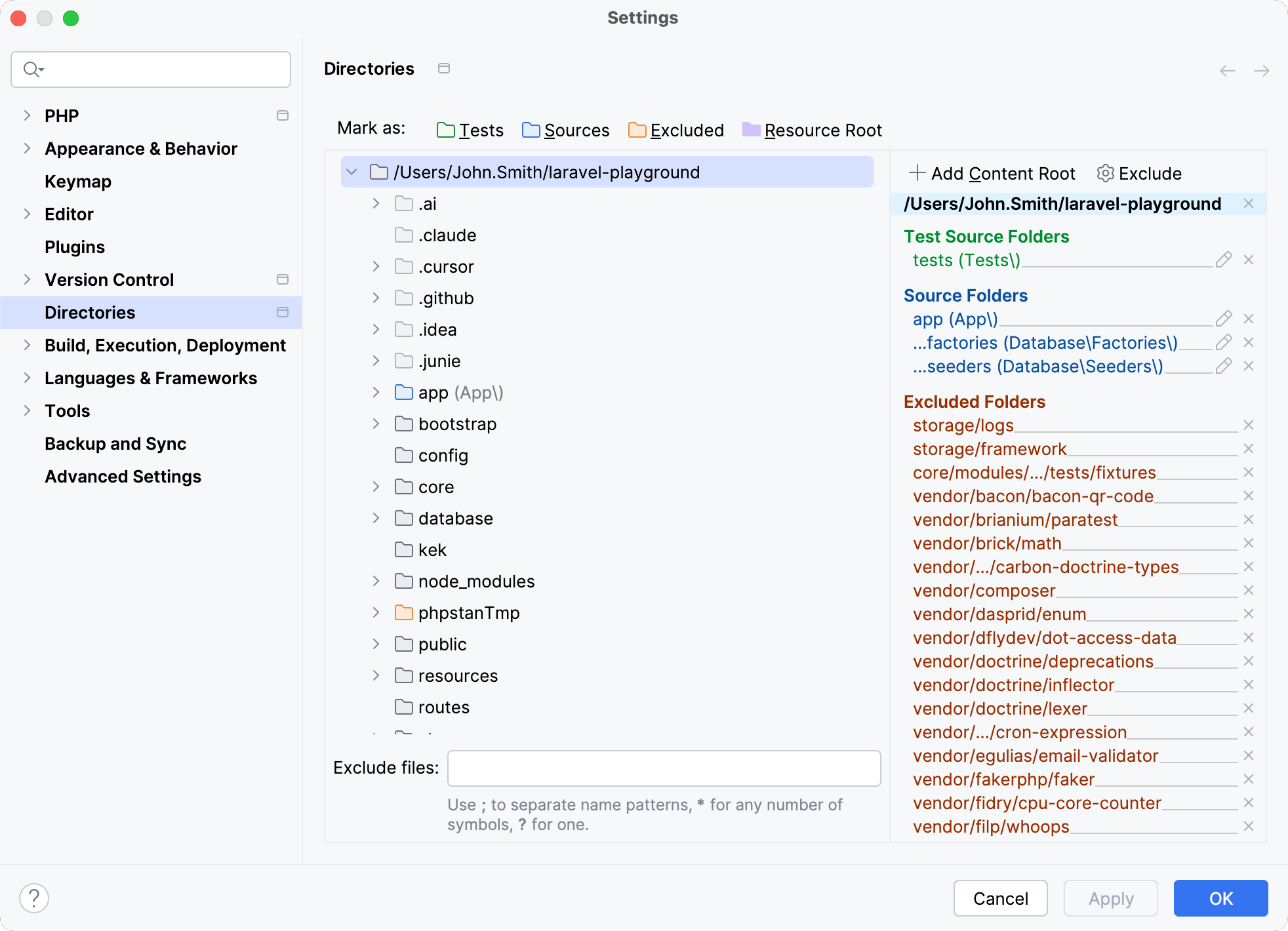 Mark directory with root category