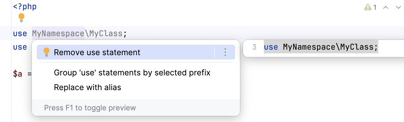 Remove use statement Remove use statement