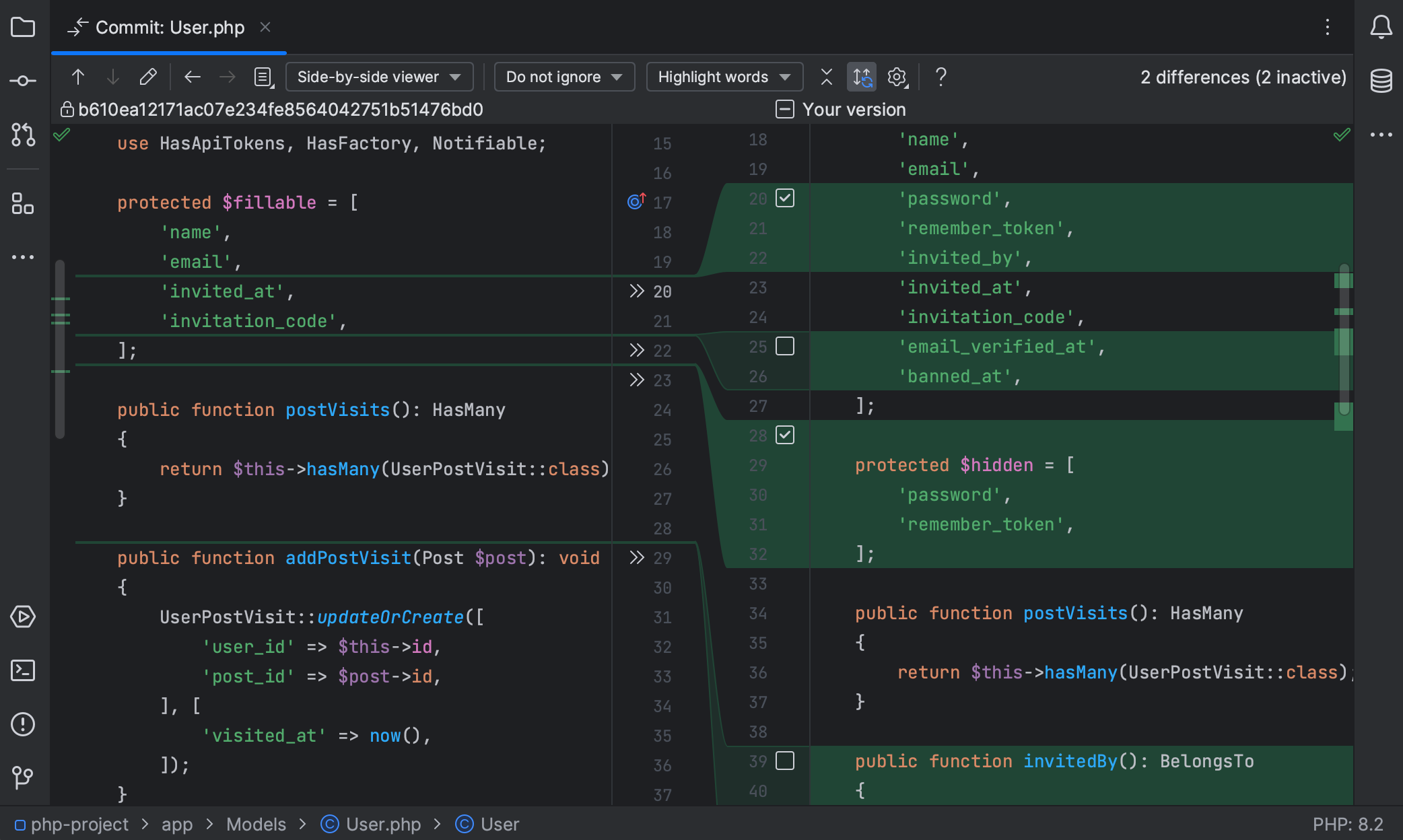 Commit and push changes to Git repository | PhpStorm Documentation