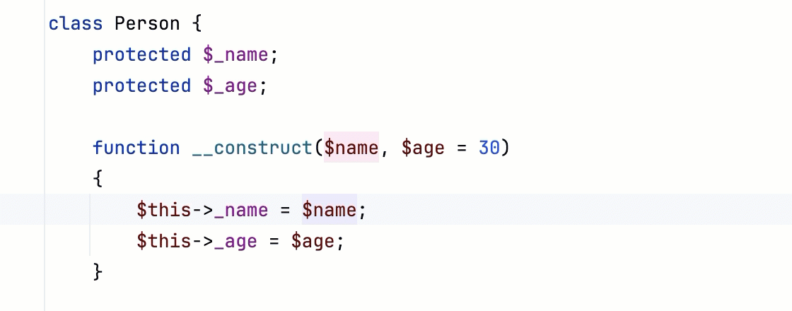 Write and edit source code | PhpStorm Documentation